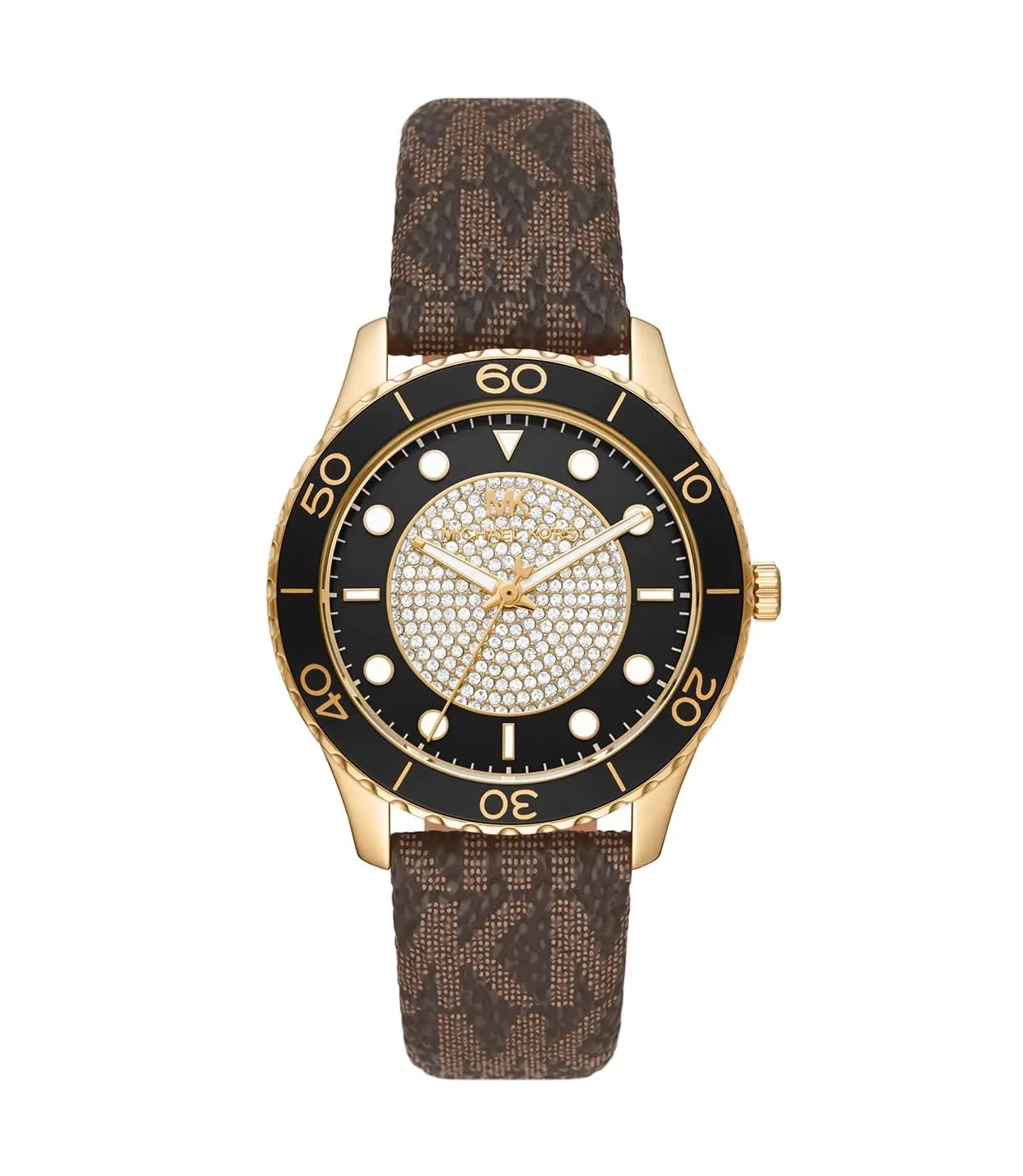 mk6979-michael-kors-watch-women-black-gold-dial-polyurethane-chloride-brown-strap-quartz-battery-analog-three-hand-crystals-runway
